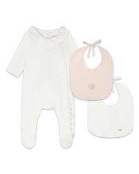Ensemble pyjama et 2 bavoirs - Offwhite