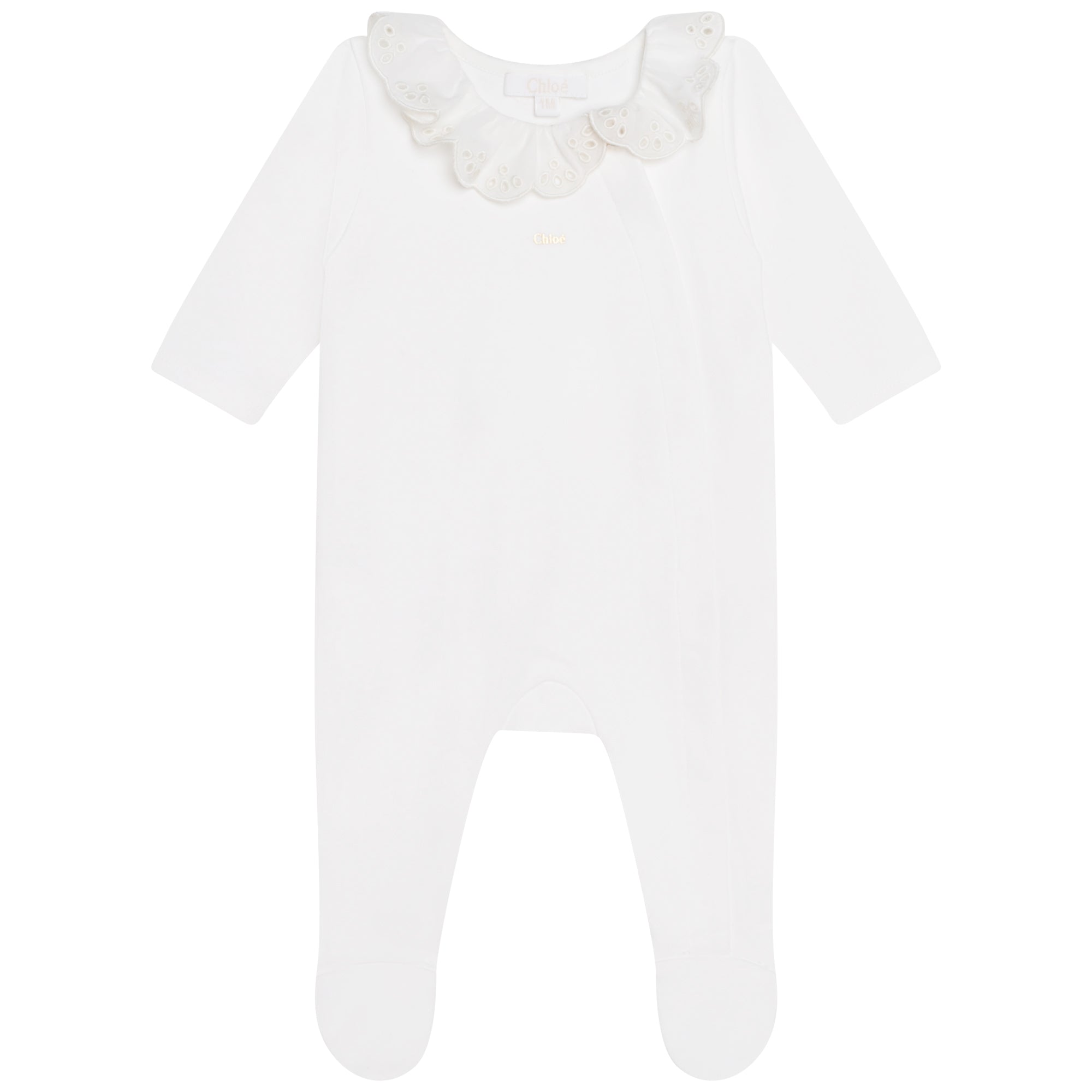 Pyjama et 2 bavoirs en interlock - Off White