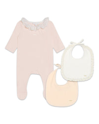 Pyjama et bavoirs en interlock - Eglantine