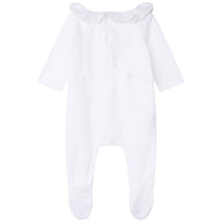 Pyjama avec col brodé en velours - Off White
