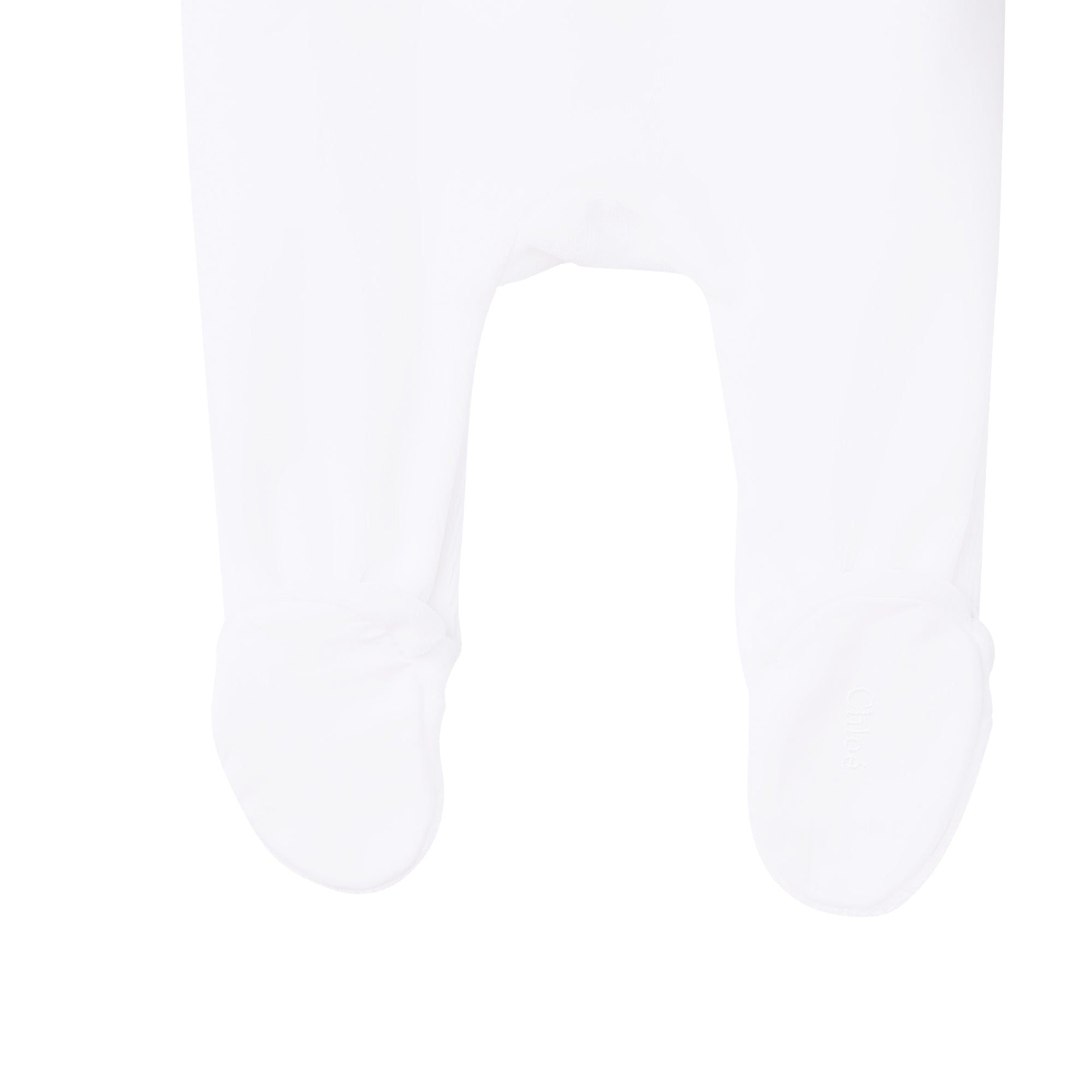 Pyjama avec col brodé en velours - Off White