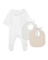 Ensemble pyjama et 2 bavoirs - Offwhite
