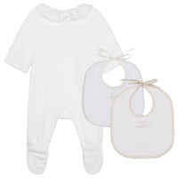 Ensemble pyjama et 2 bavoirs - Offwhite