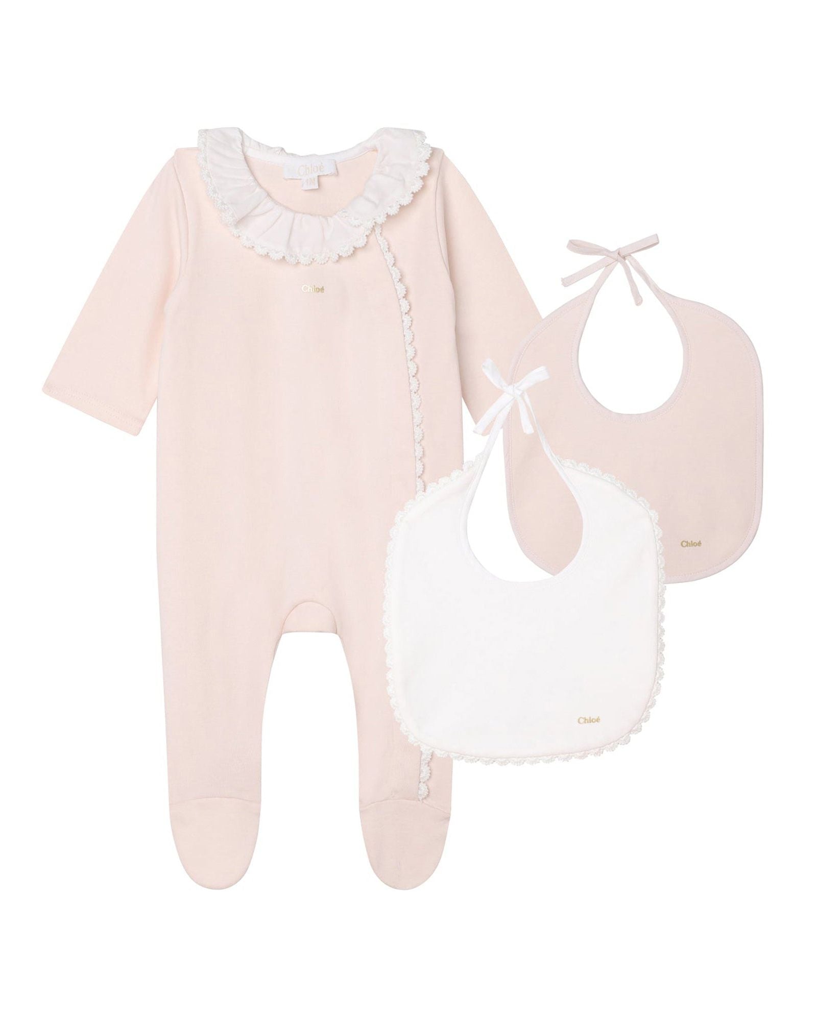 Ensemble pyjama et 2 bavoirs en coton - Eglantine