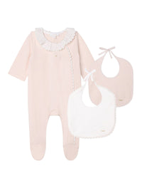 Ensemble pyjama et 2 bavoirs en coton - Églantine