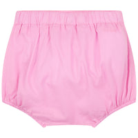 Percale t-shirt, shorts and hat set - Cyclamen