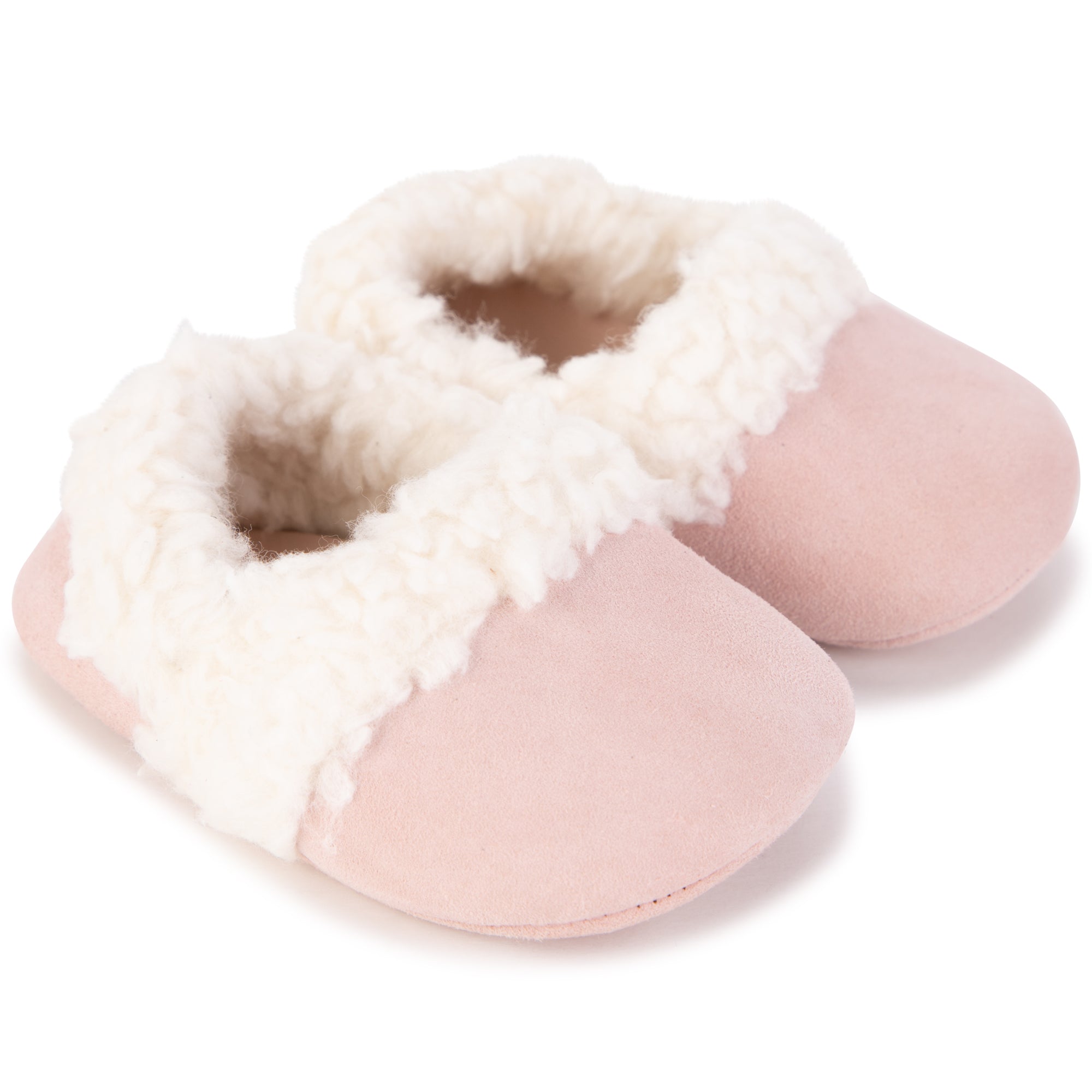 Chaussons en cuir de chèvre - Bois de Rose