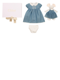 Coffret cadeau ensemble textile en denim - Denim blue