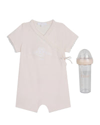Baby bottle and playsuit set - Églantine