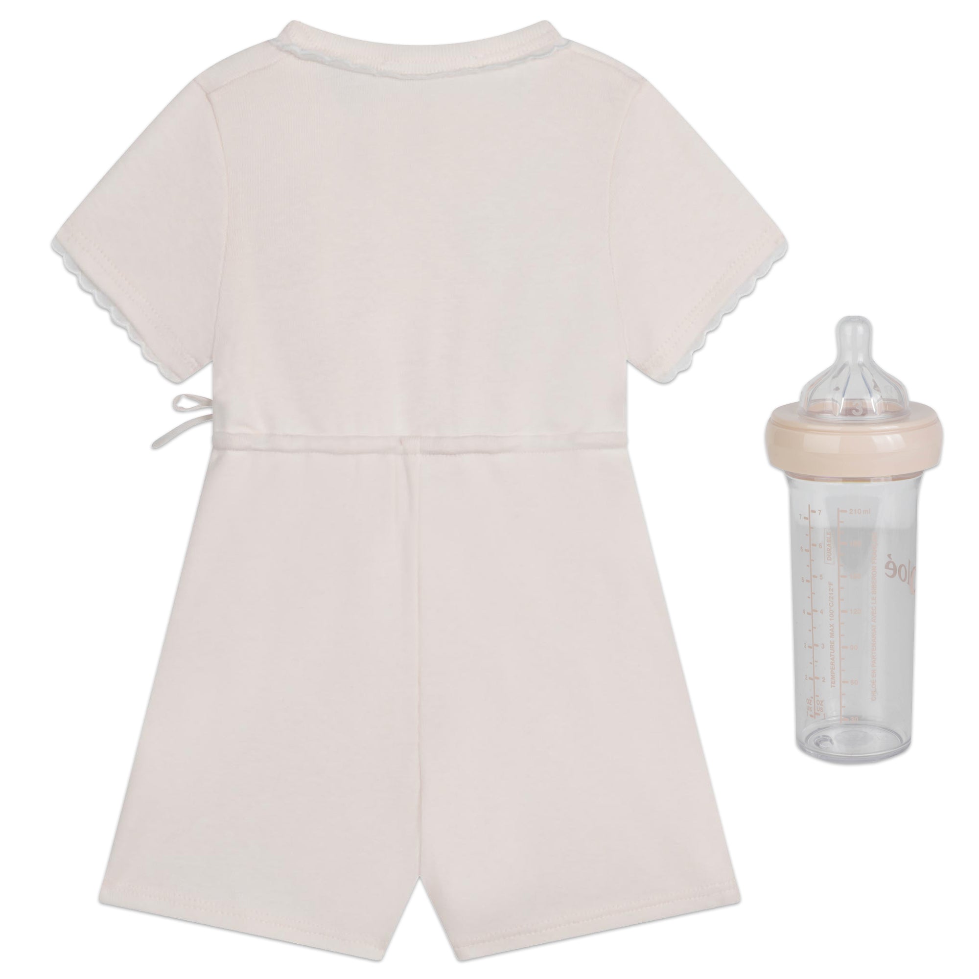 Baby bottle and playsuit set - Églantine