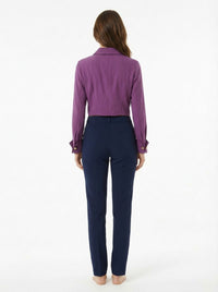 Cropped blouse with metallic details - Prugna
