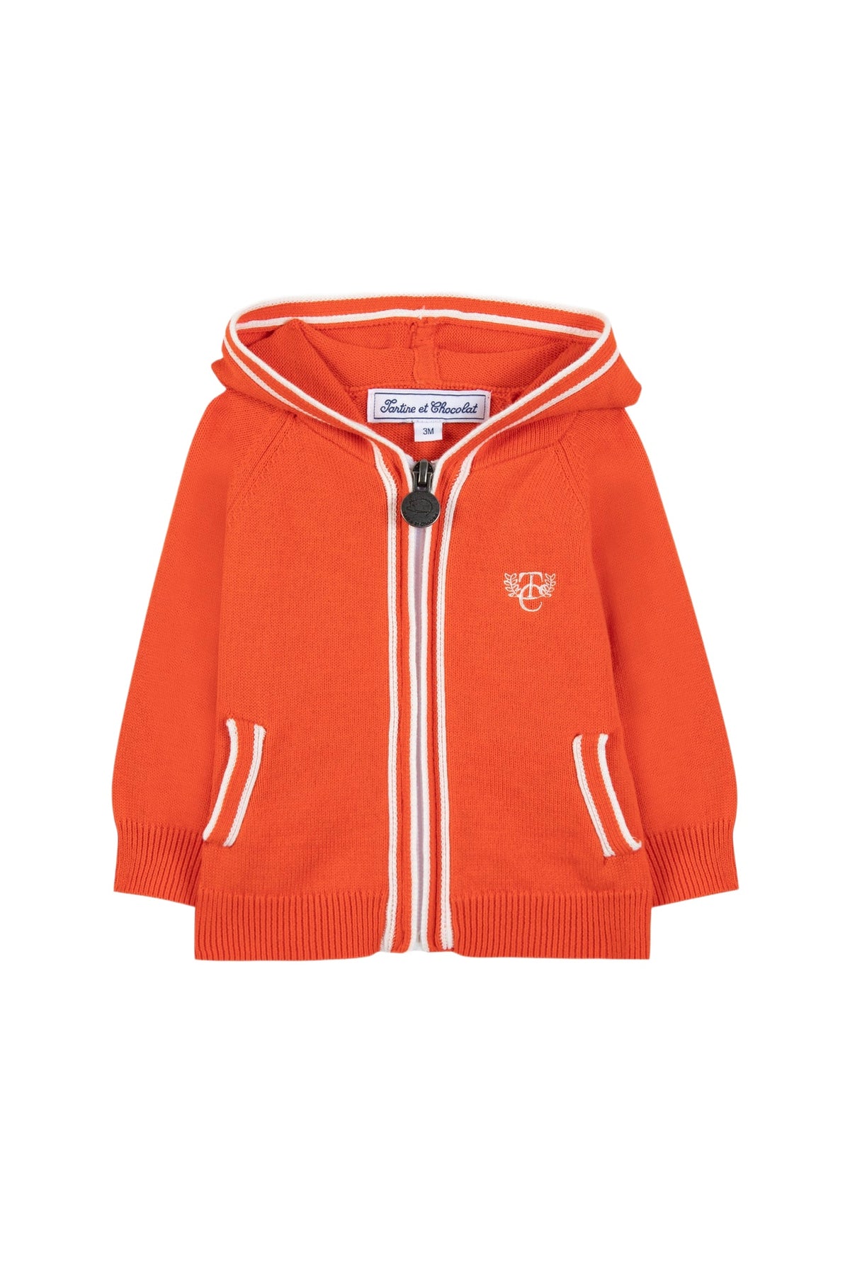 Gilet zippé à capuche - Orange