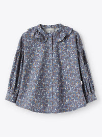 Camicia Stampa Floreale Con Volant