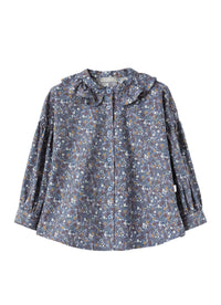 Camicia Stampa Floreale Con Volant