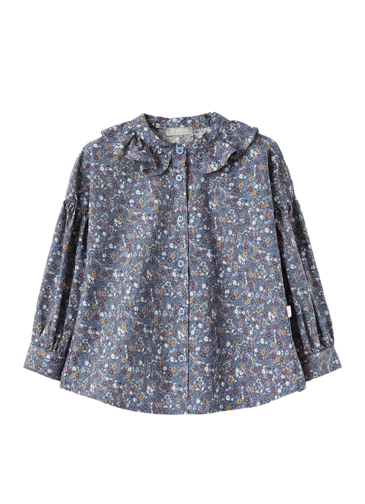 Camicia Stampa Floreale Con Volant