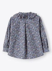 Camicia Stampa Floreale Con Volant