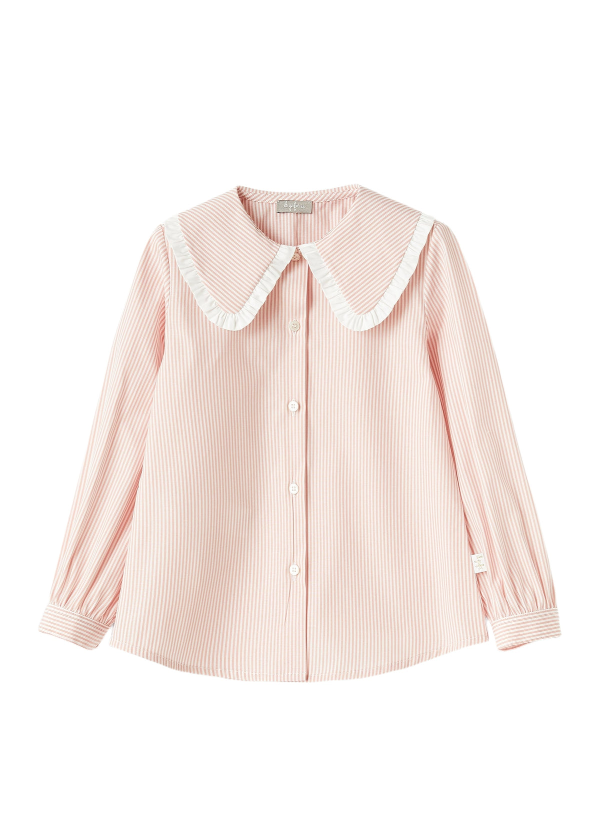 Camicia A Righe Con Maxi Colletto