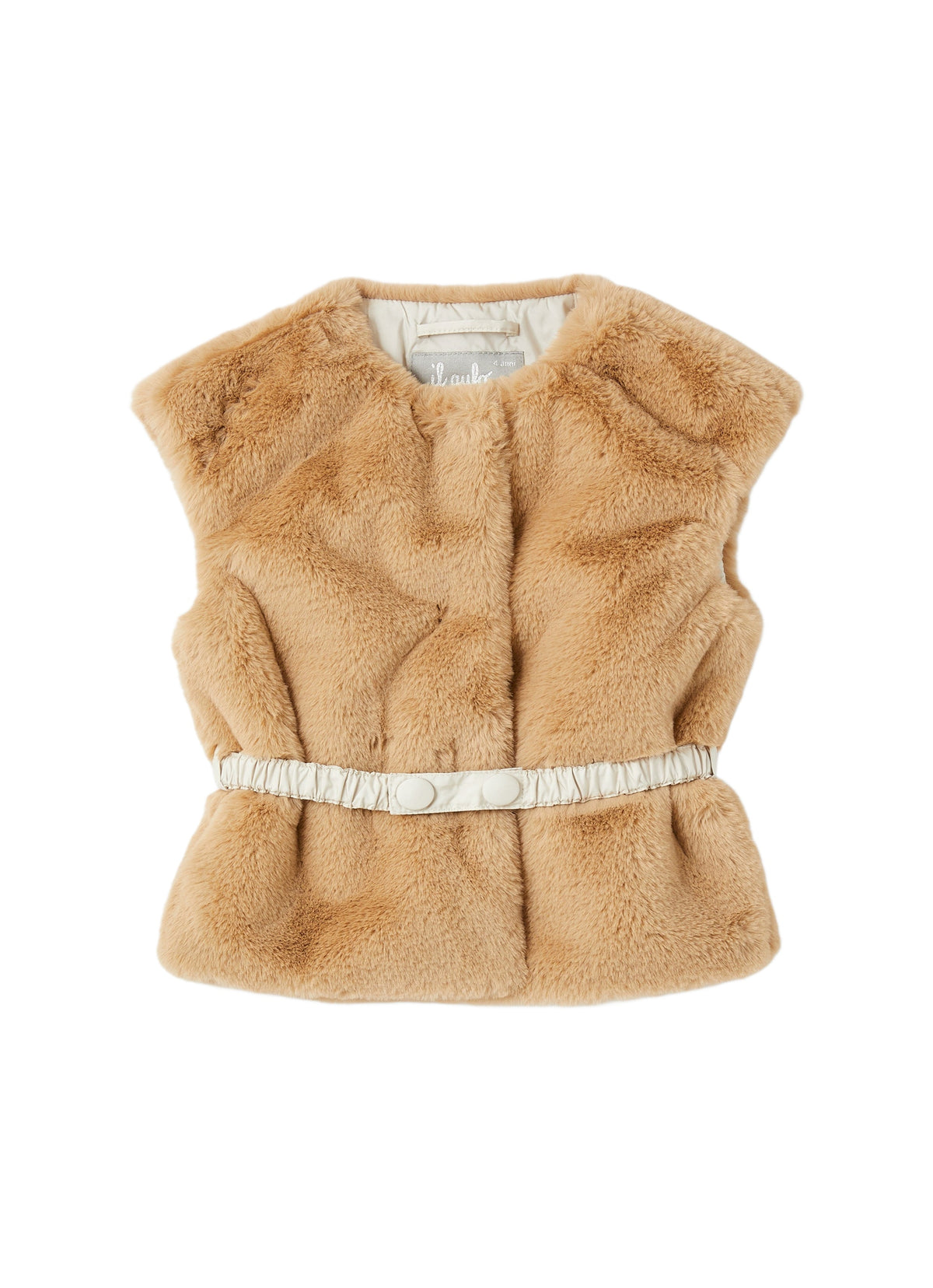 Gilet In Eco-Pelliccia Con Cinturina