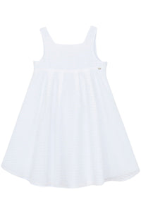 Robe texturée à bretelles - Blanc