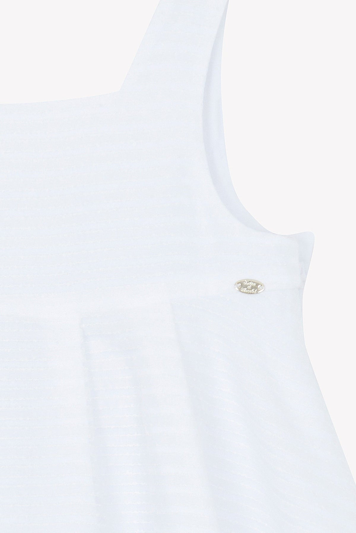 Robe texturée à bretelles - Blanc