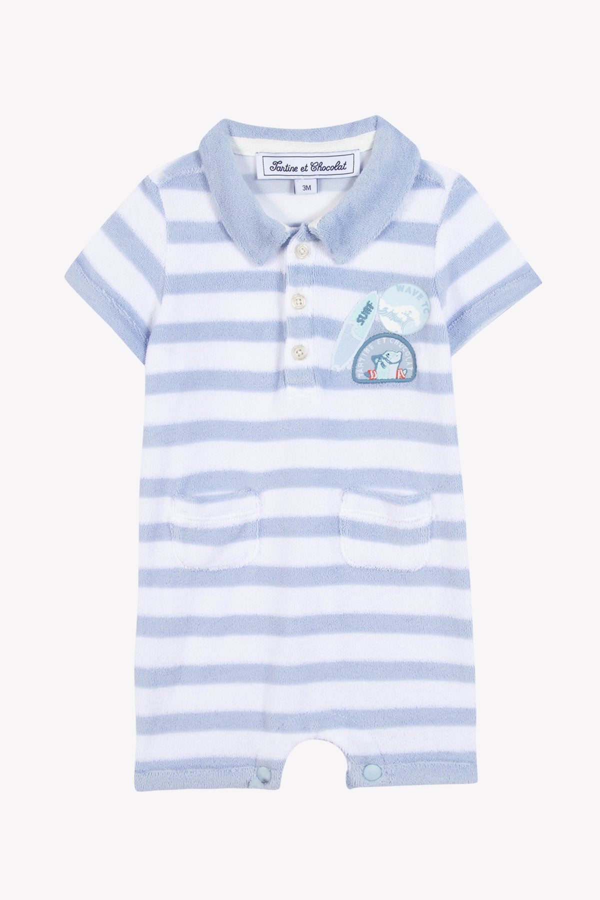 Combi courte - Bleu lavé