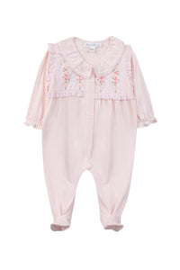 Pyjama - Ecru col velours dentelle