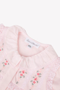 Pyjama - Ecru col velours dentelle