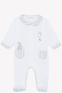 Pyjama - Ecru velours broderies