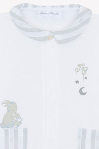 Pyjama - Ecru velours broderies