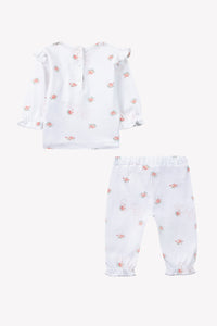 Body - Rose pâle col broderie anglaise