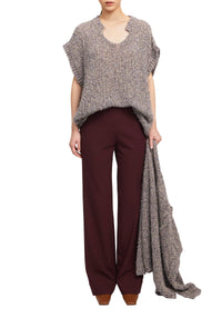 Pantalon évasé Caleb - Bordeaux