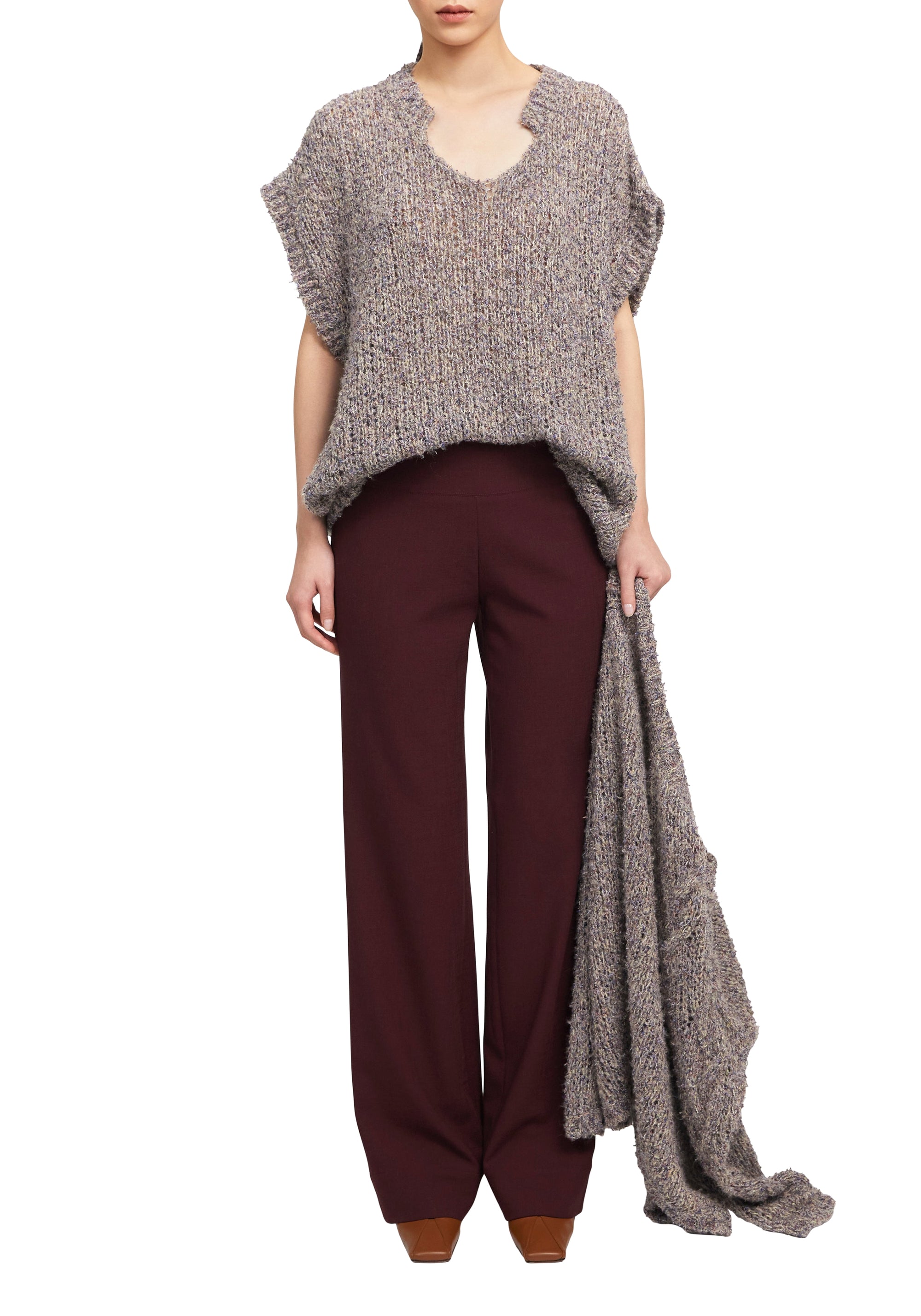 Pantalon évasé Caleb - Bordeaux