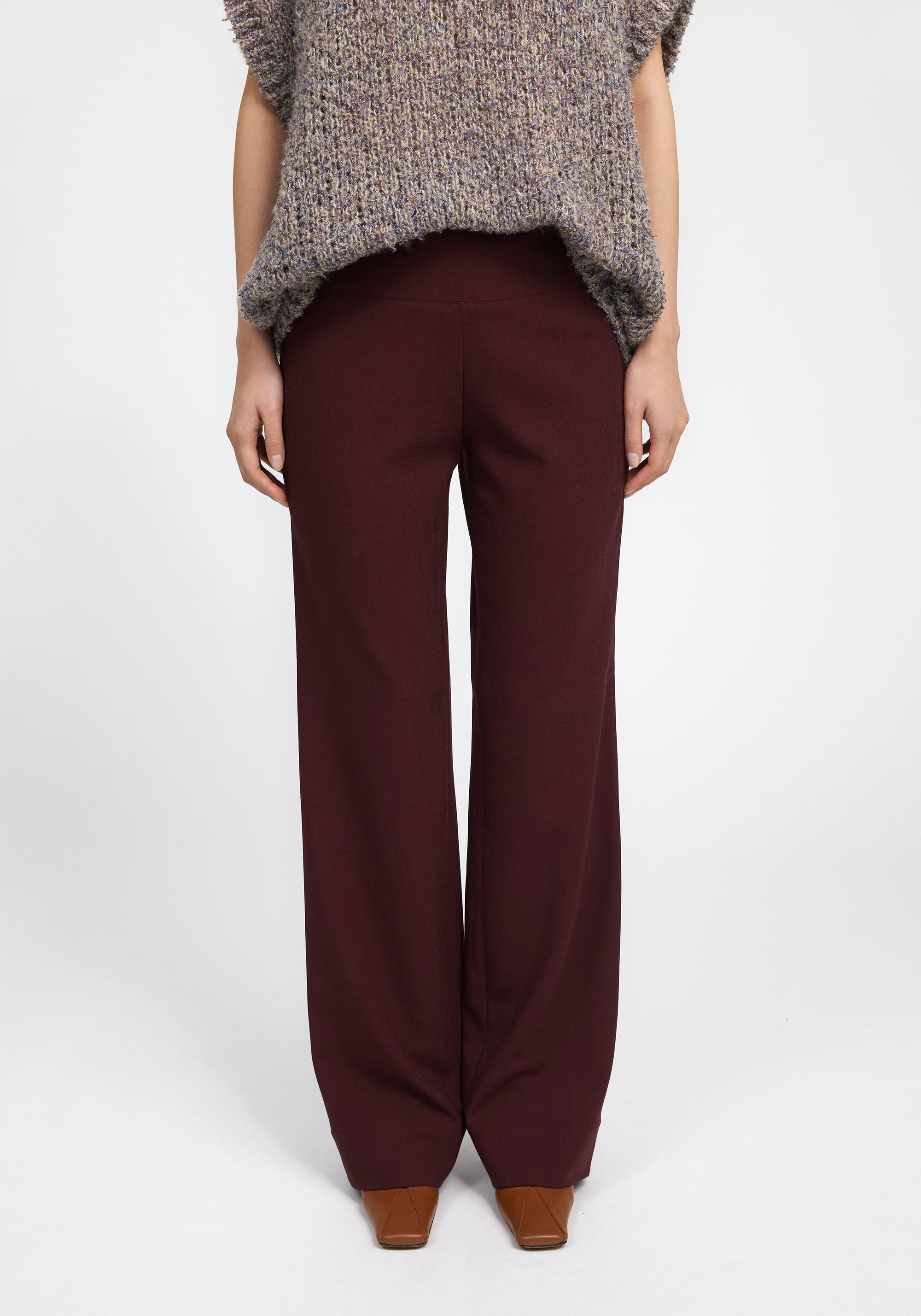 Pantalon évasé Caleb - Bordeaux