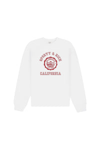 Sweatshirt California à col rond imprimé - White