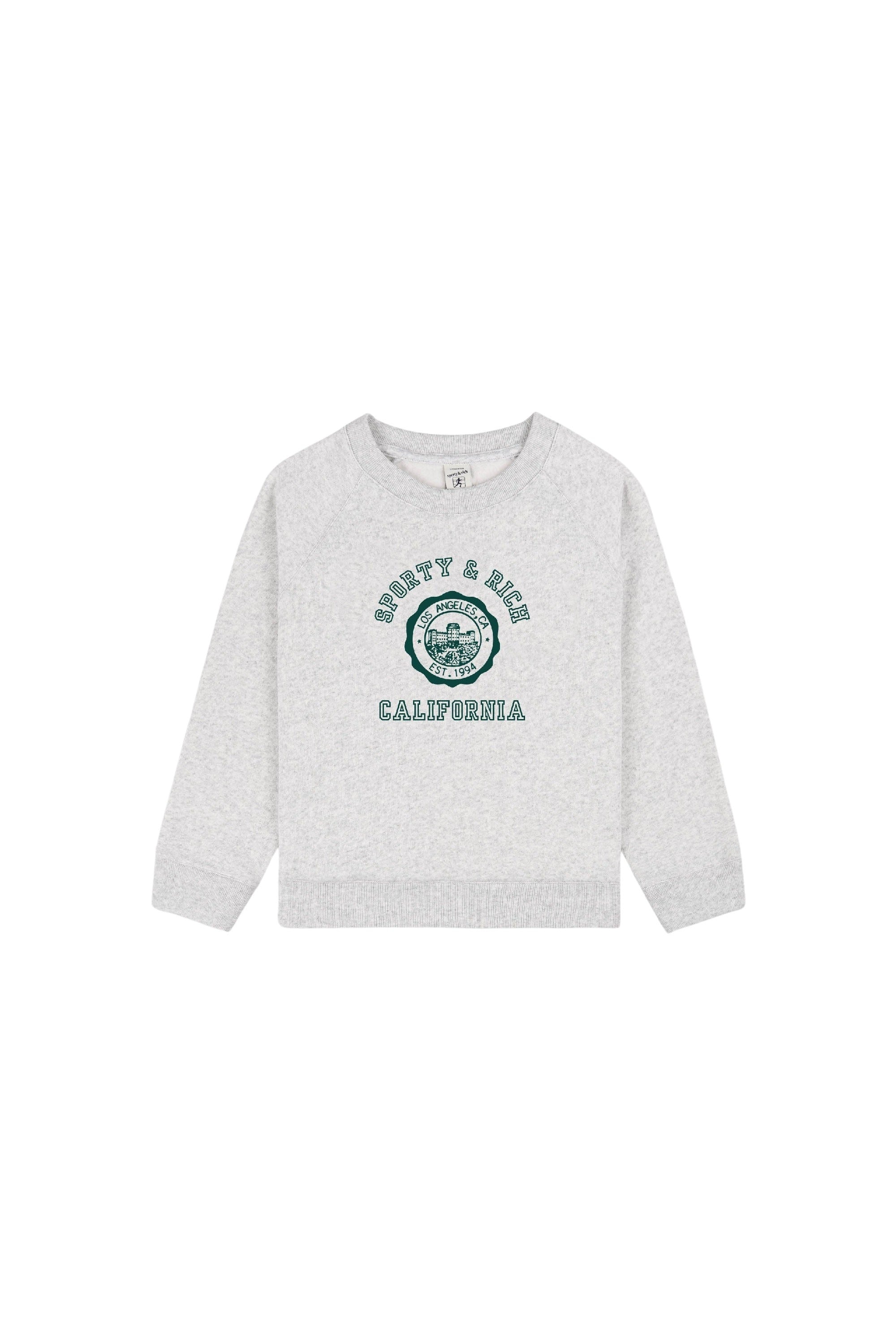 Sweatshirt California à col rond imprimé - Heather Gray