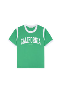 T-shirt California à liseré - Verde
