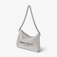 Callie shoulder bag in suede with crystals - Silver, Black & Silver