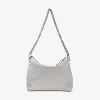 Callie shoulder bag in suede with crystals - Silver, Black & Silver