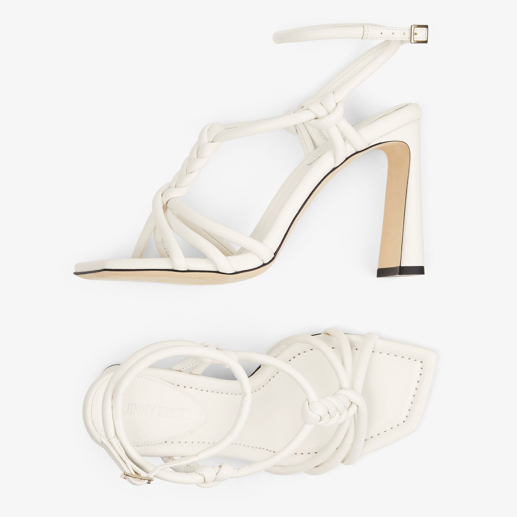 Sandales Calypso 95 en cuir - Latte