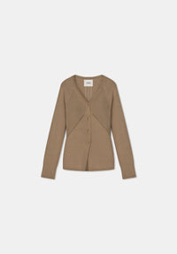 Cambio cardigan with embroidered details - Truffle