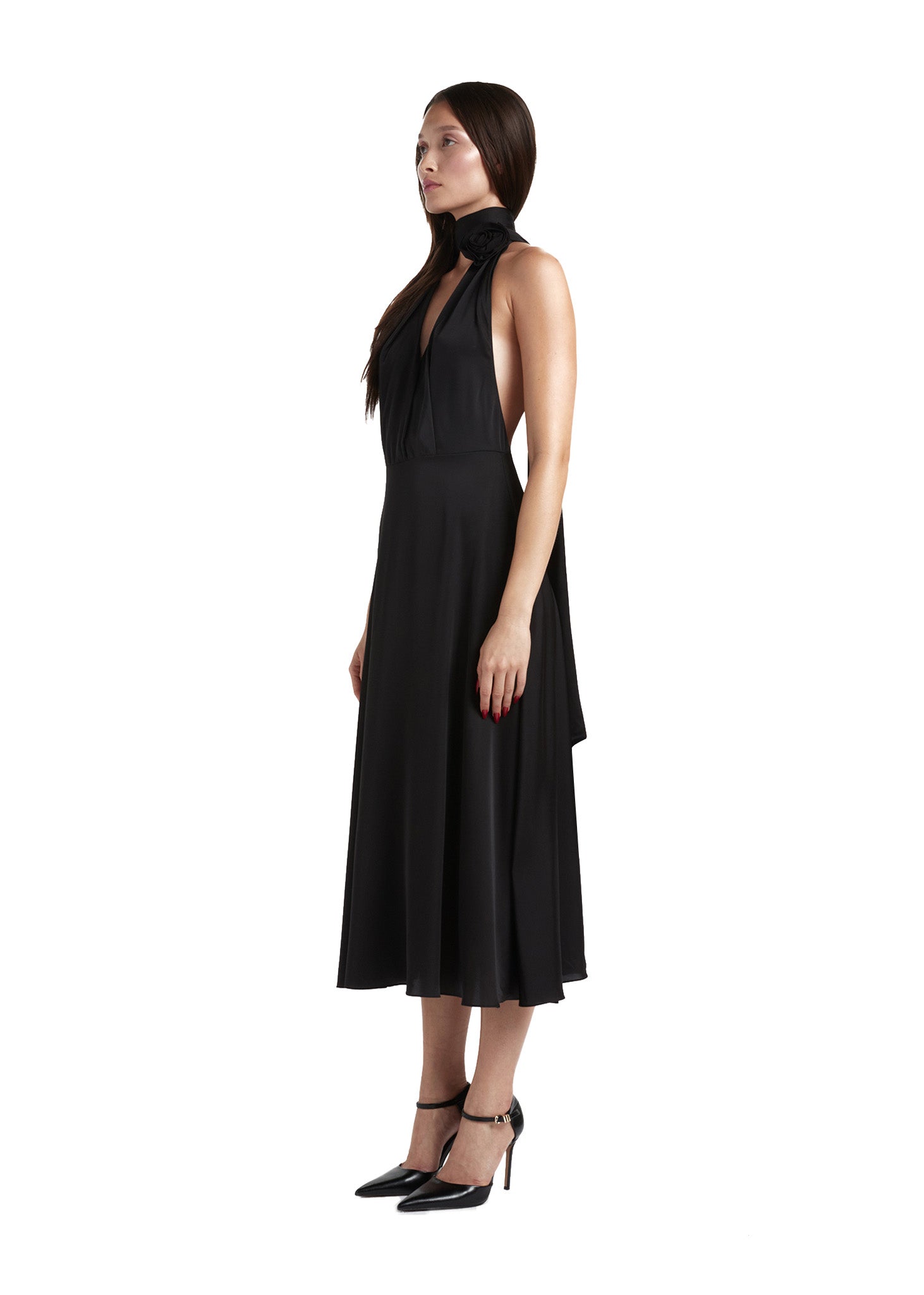 Robe longue Camilla - Noir