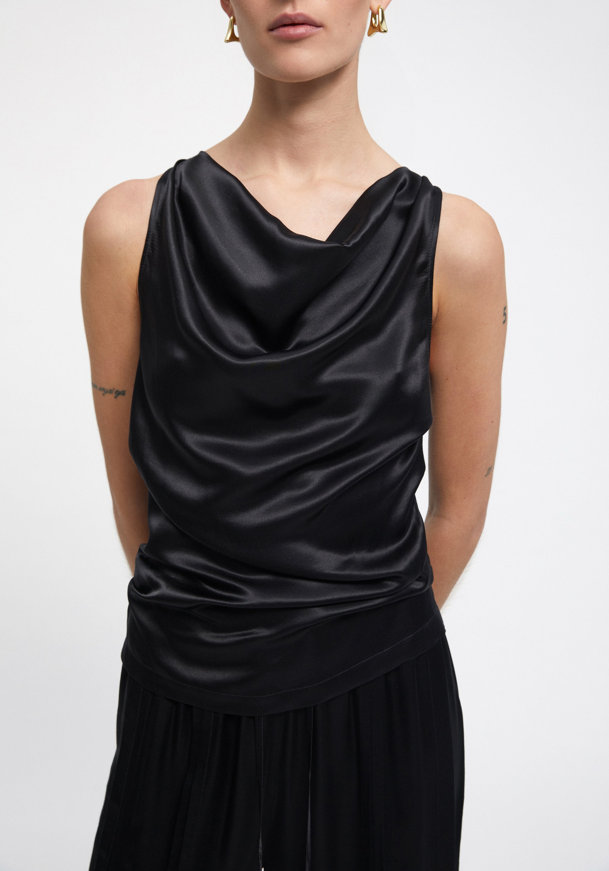 Blouse Camille à col bénitier - Black