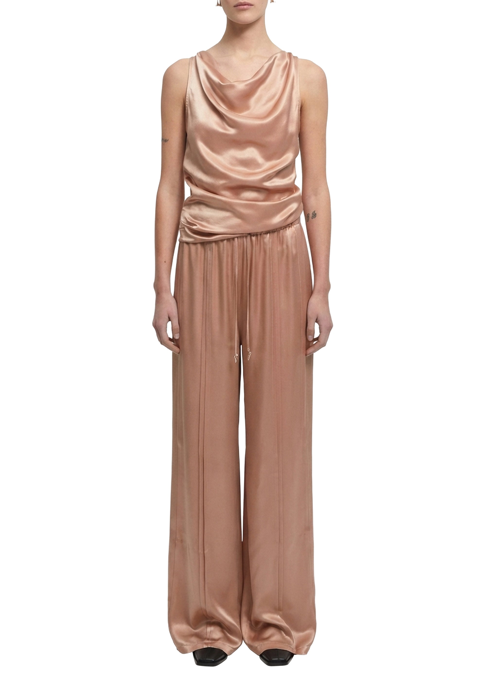 Blouse Camille à col bénitier - Pale Rose