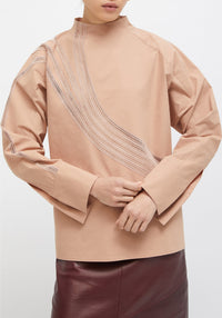 Blouse Campus à manches longues - Latte