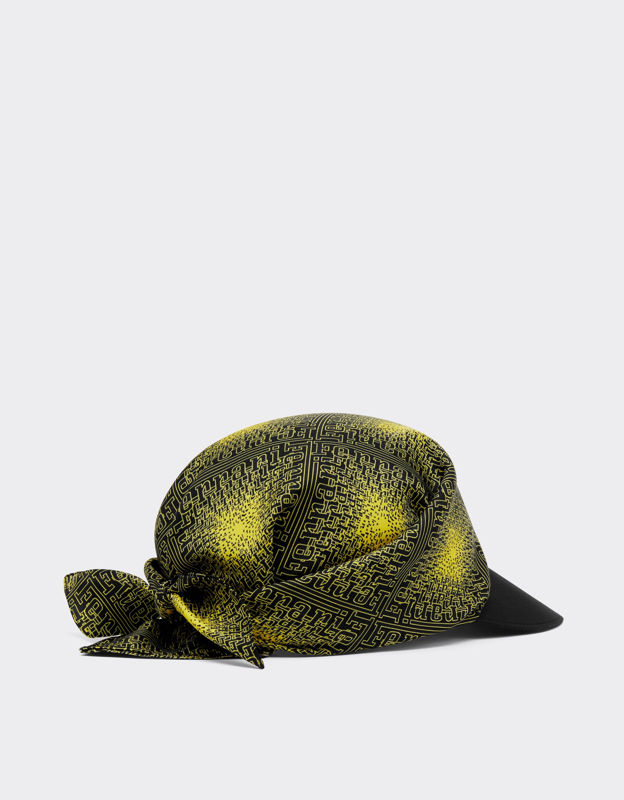 Casquette unisexe avec motif carreaux en soie - Nero