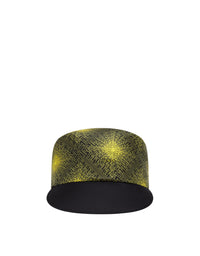 Casquette unisexe avec motif carreaux en soie - Nero