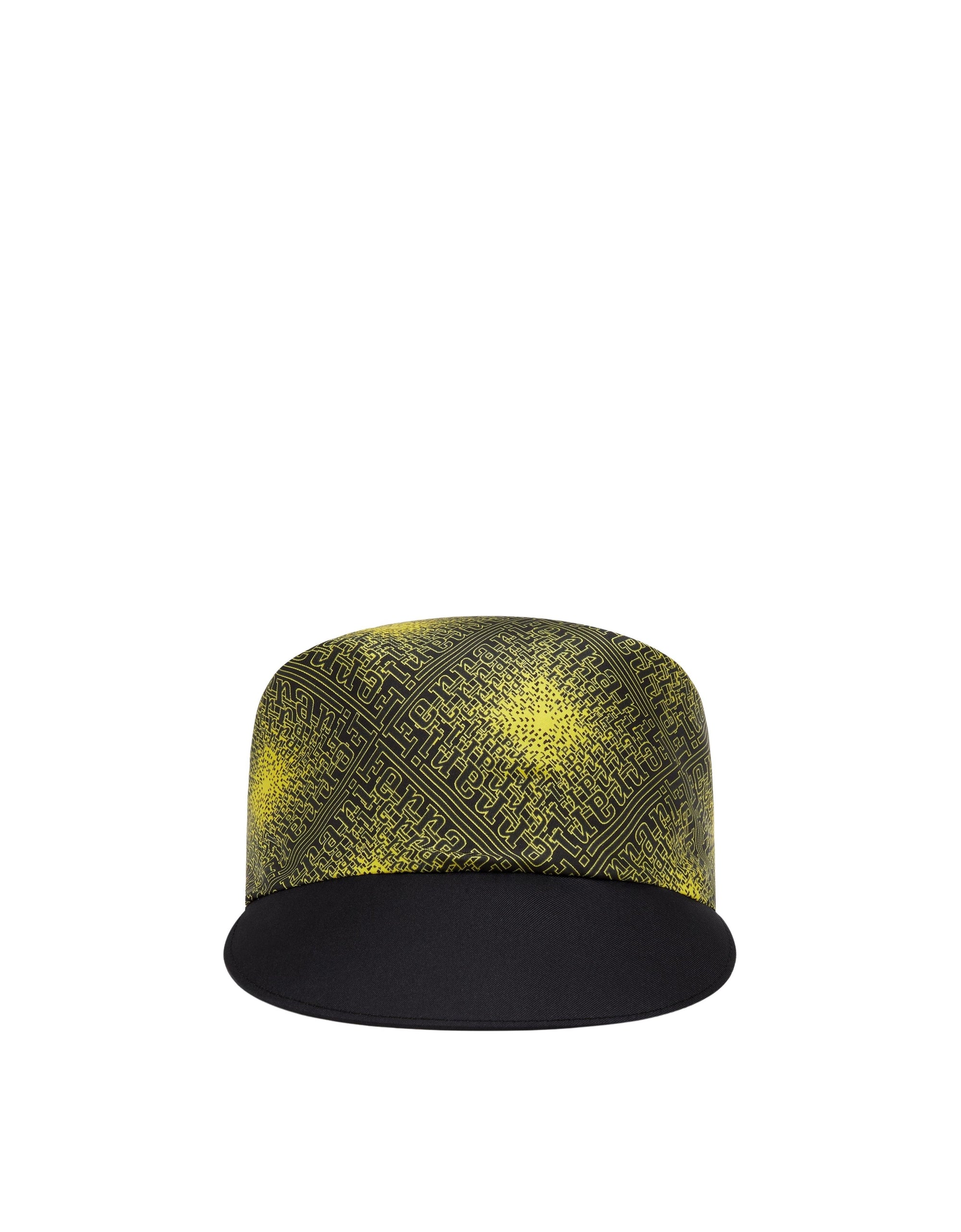 Casquette unisexe avec motif carreaux en soie - Nero