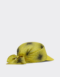 Casquette unisexe avec motif carreaux en soie - Giallo Modena