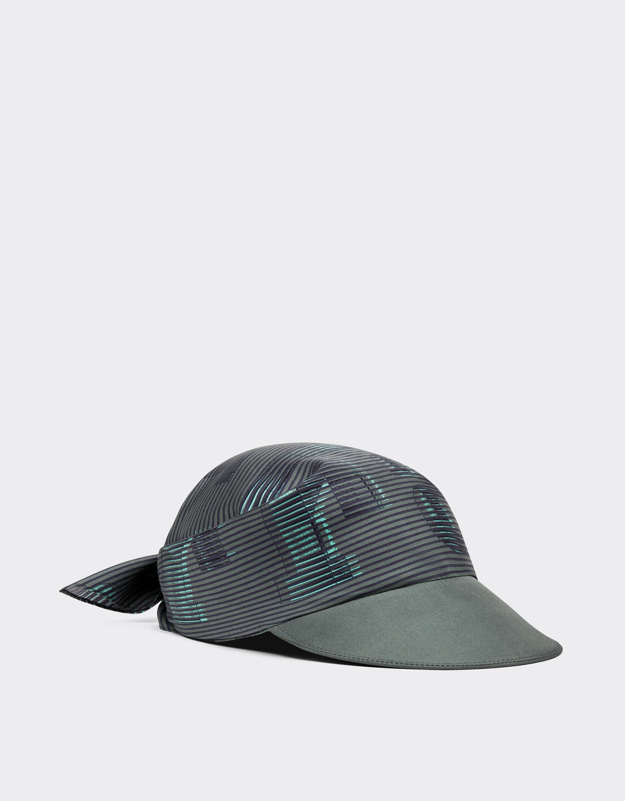 Casquette unisexe avec imprimé Ferrari en soie - Grigio