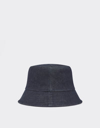 Bob unisexe avec logo Ferrari en denim - Denim
